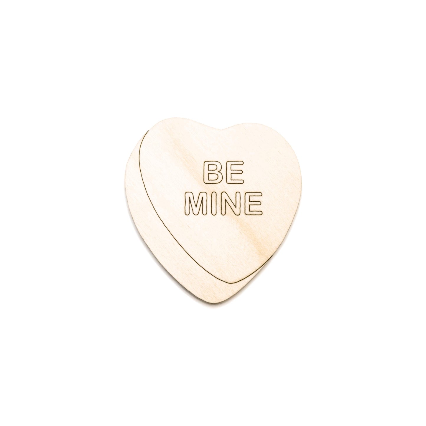 Conversation Hearts Wood Cutout - Laser Cut Unfinished Craft Shape - Multiple Sizes