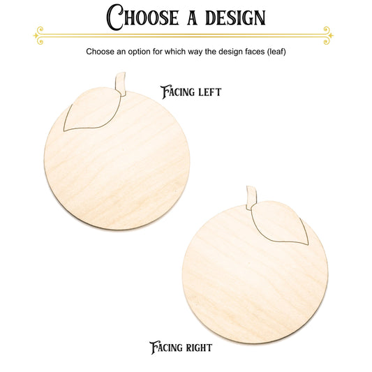 Orange Wood Cutout - Laser Cut Unfinished Craft Shape - Multiple Sizes