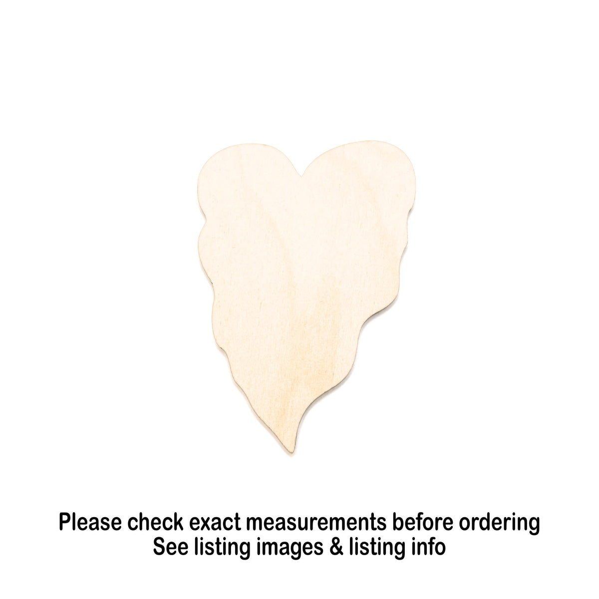 Elephant Ear Leaf Blank Wood Cutout - Laser Cut Unfinished Craft Shape - Multiple Sizes