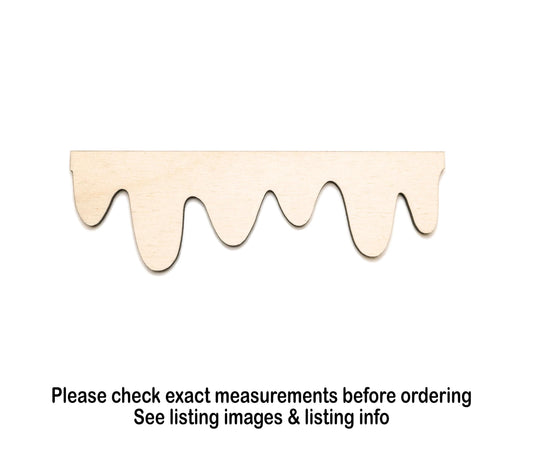 Melting Snow Wood Cutout - Laser Cut Unfinished Craft Shape - Multiple Sizes
