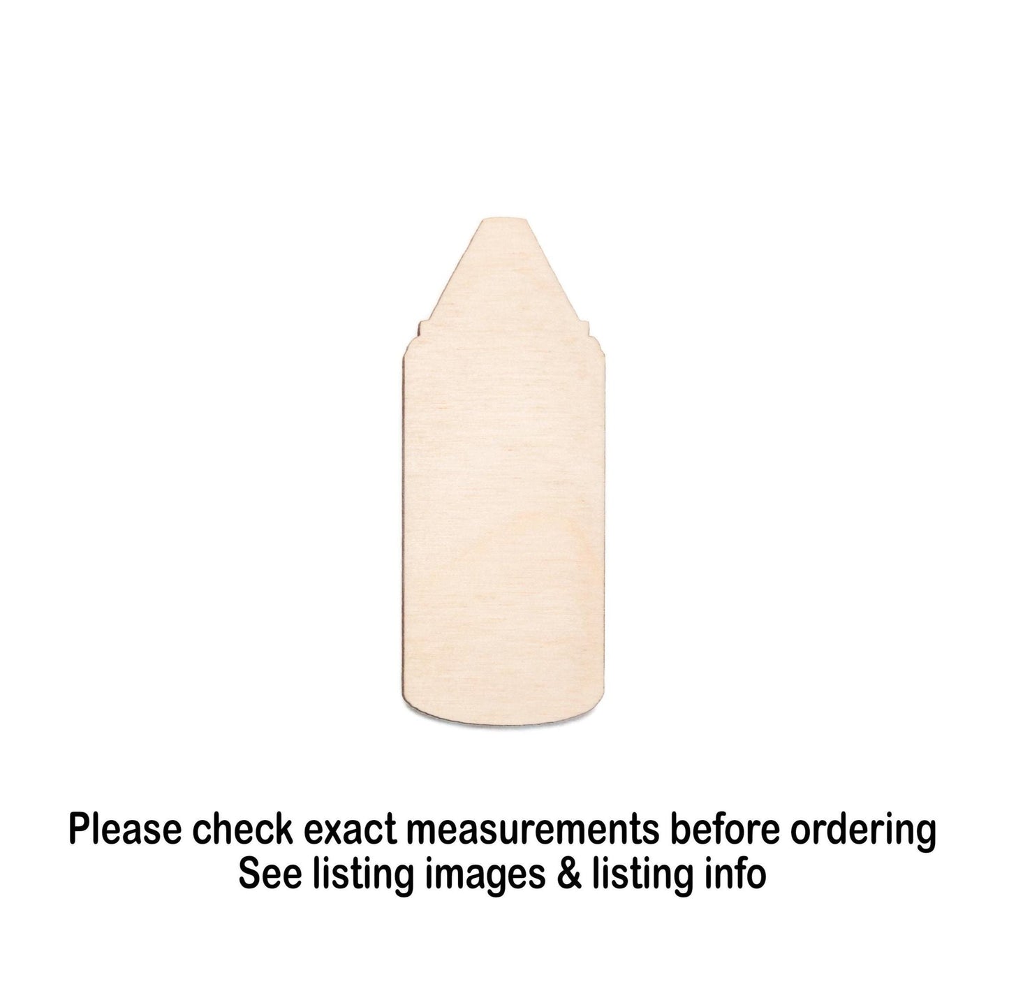 Crayon Chunky Blank Wood Cutout - Laser Cut Unfinished Craft Shape - Multiple Sizes