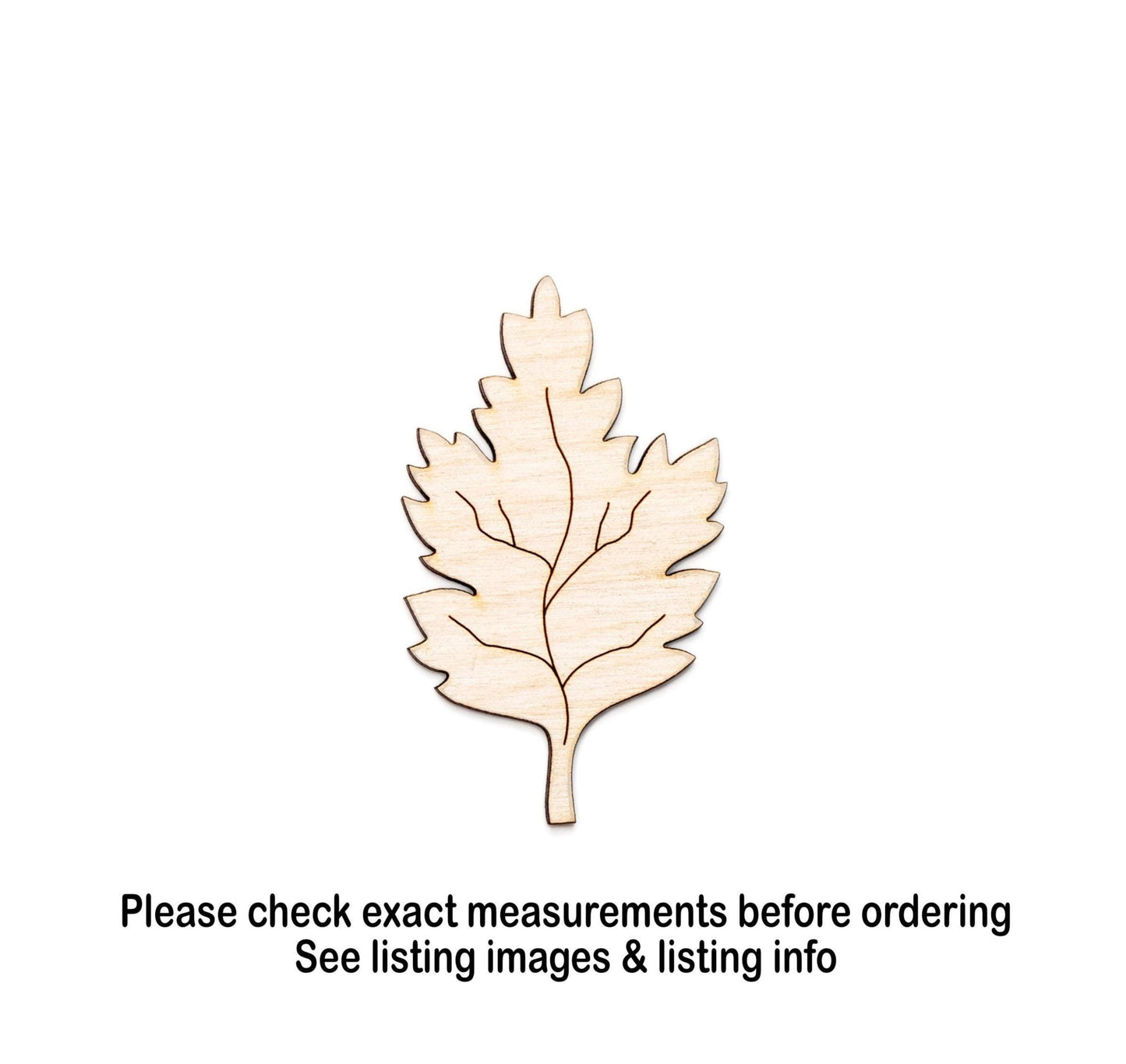 Daisy Leaf Wood Cutout - Laser Cut Unfinished Craft Shape - Multiple Sizes