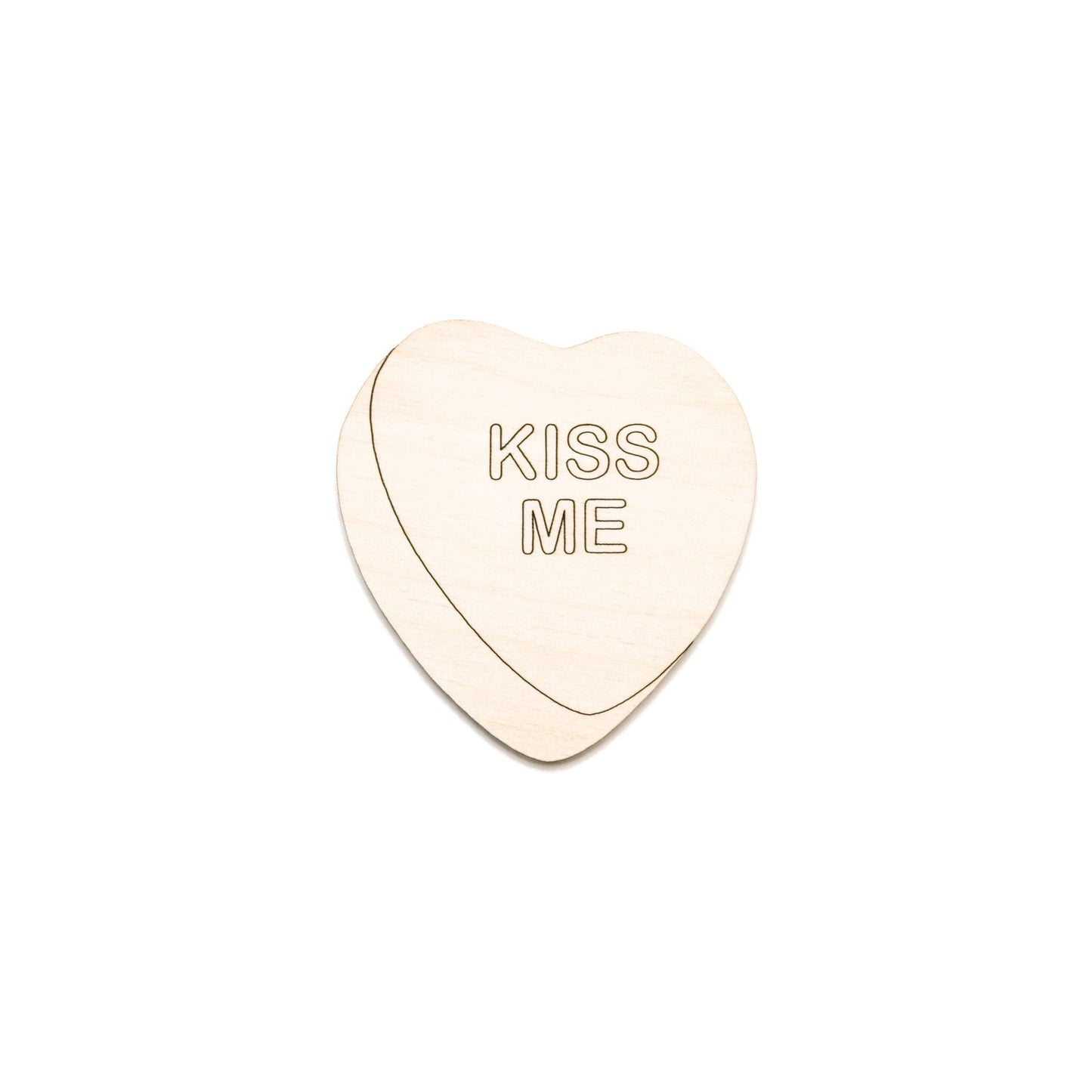Conversation Hearts Wood Cutout - Laser Cut Unfinished Craft Shape - Multiple Sizes