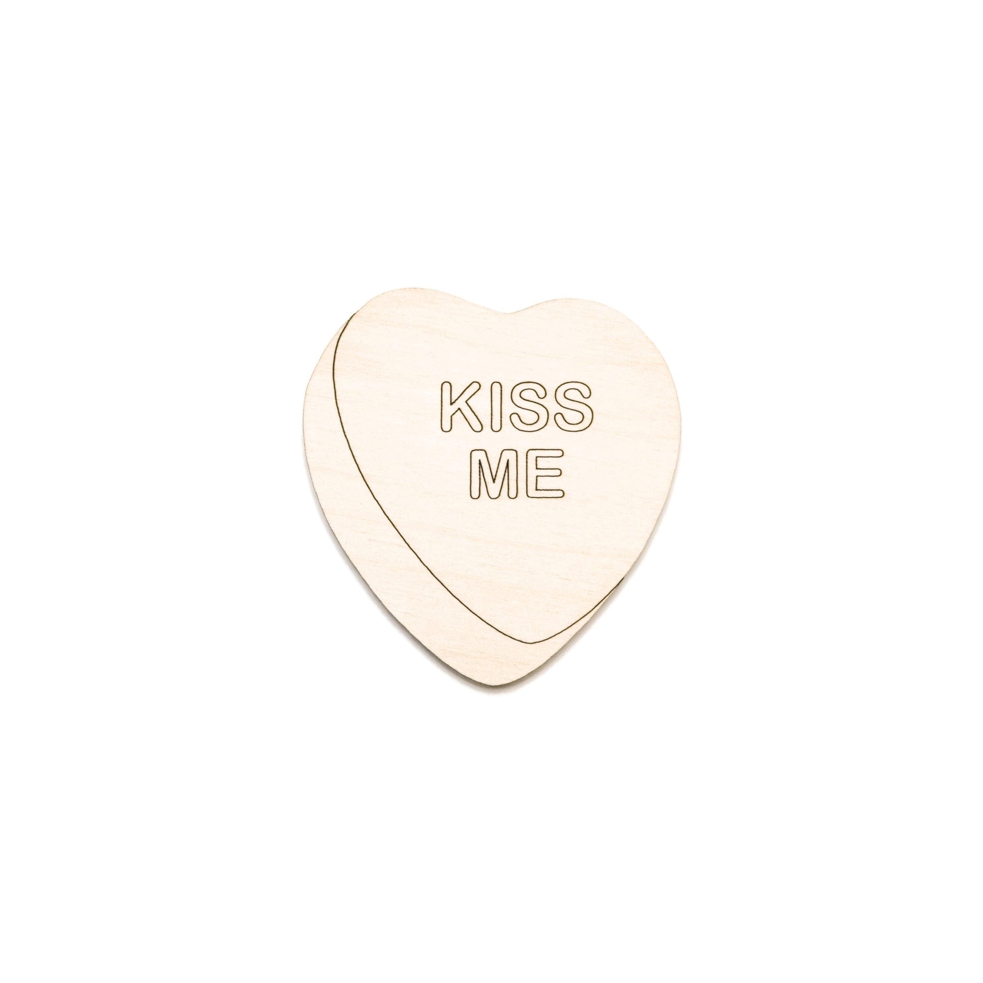 Conversation Hearts Wood Cutout - Laser Cut Unfinished Craft Shape - Multiple Sizes