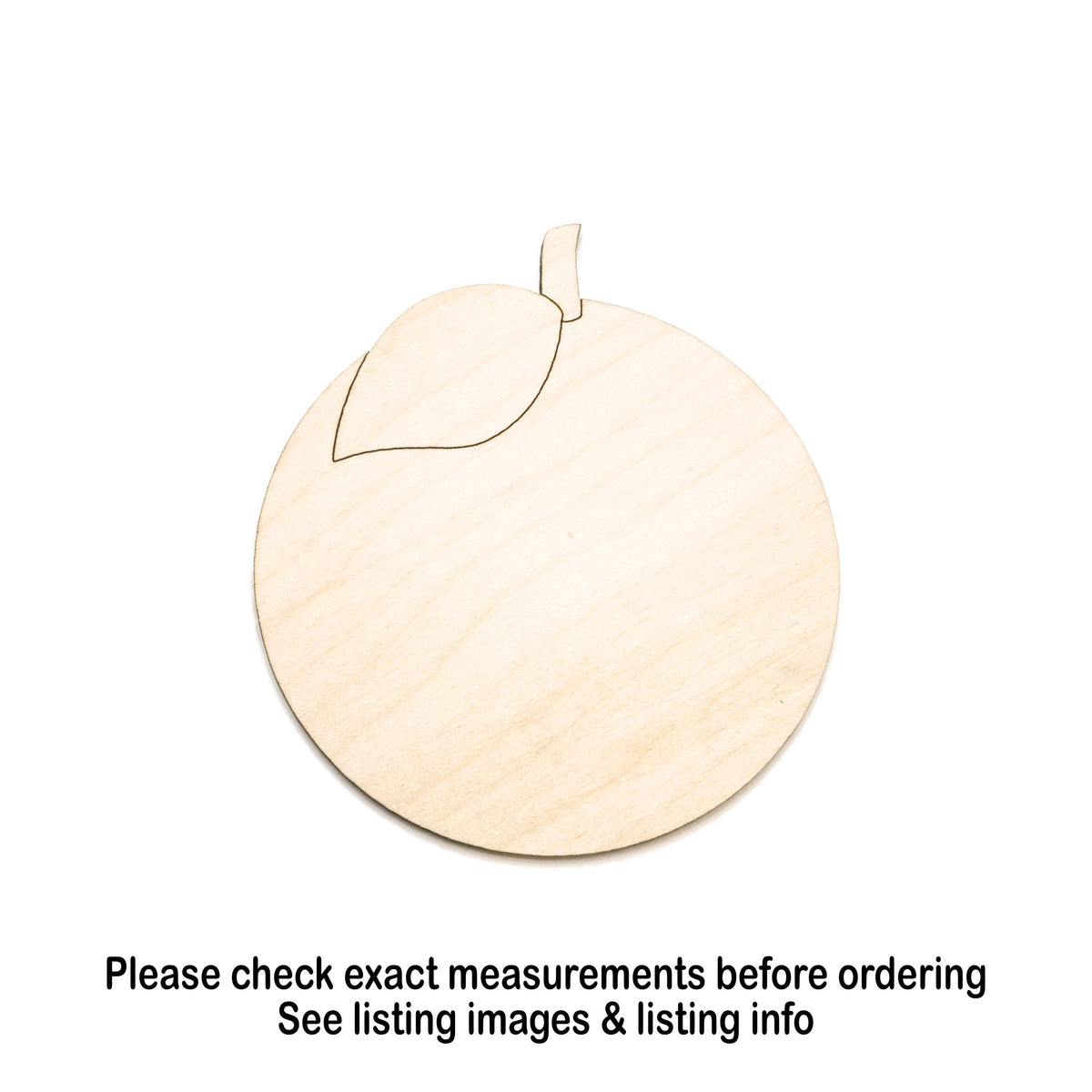 Orange Wood Cutout - Laser Cut Unfinished Craft Shape - Multiple Sizes