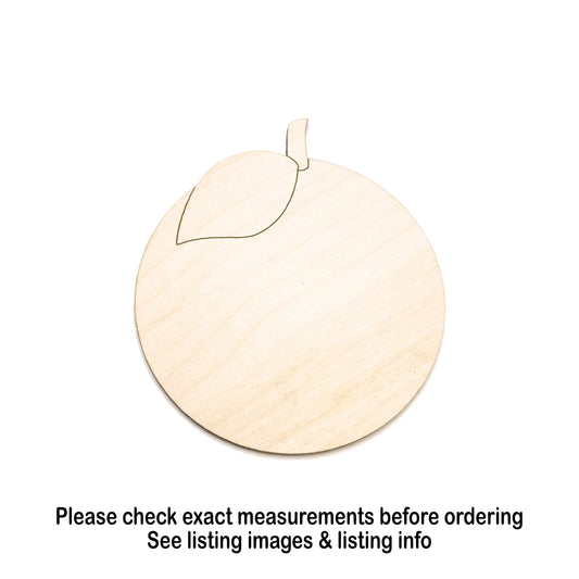 Orange Wood Cutout - Laser Cut Unfinished Craft Shape - Multiple Sizes