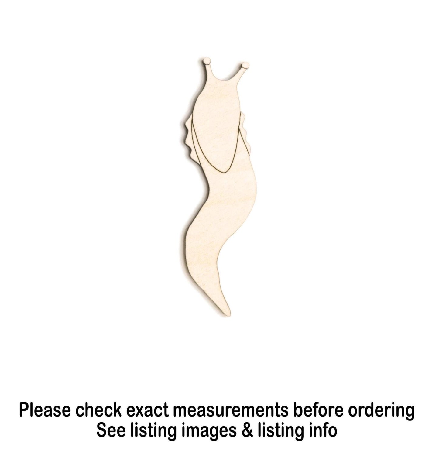 Banana Slug Wood Cutout - Laser Cut Unfinished Craft Shape - Multiple Sizes
