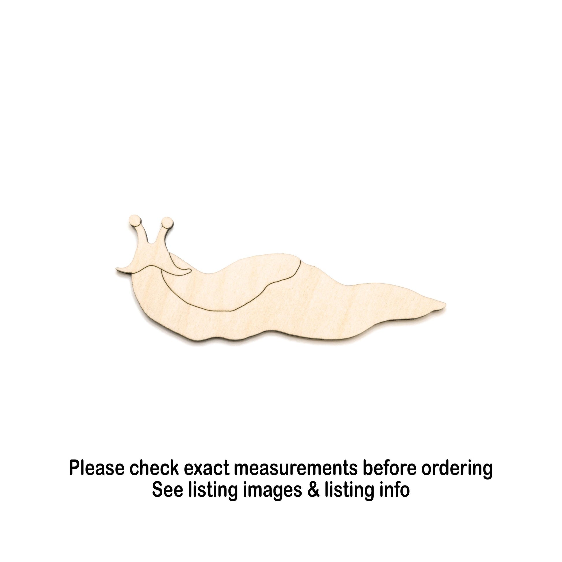 Banana Slug Side View Wood Cutout - Laser Cut Unfinished Craft Shape - Multiple Sizes