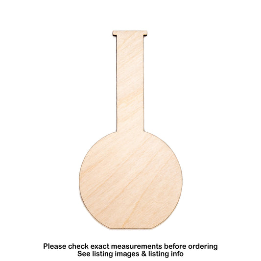 Volumetric Flask Chemistry Bottle Blank Wood Cutout - Laser Cut Unfinished Craft Shape - Multiple Sizes