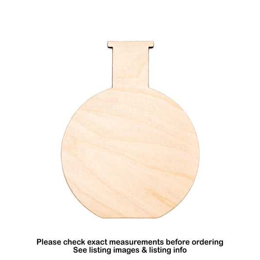 Boiling Flask Chemistry Bottle Blank Wood Cutout - Laser Cut Unfinished Craft Shape - Multiple Sizes