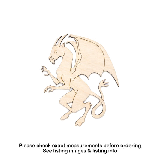 Jersey Devil Wood Cutout - Laser Cut Unfinished Craft Shape - Multiple Sizes