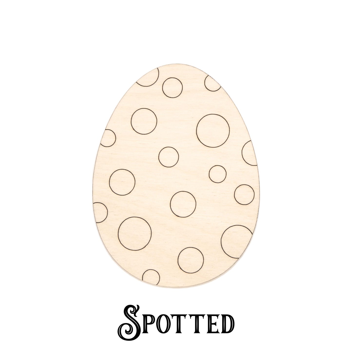 Patterned Easter Eggs Wood Cutout - Laser Cut Unfinished Craft Shape - Multiple Sizes