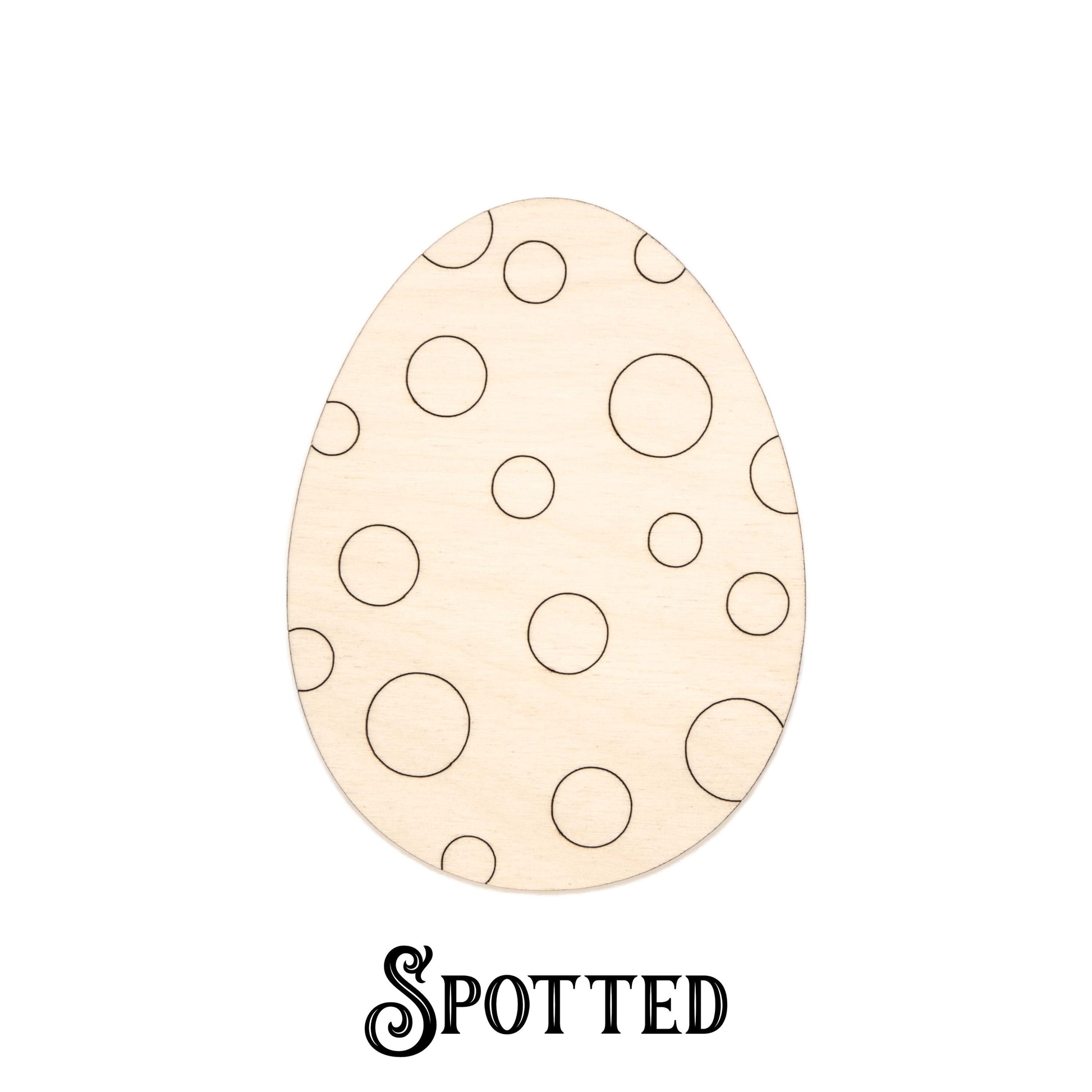 Patterned Easter Eggs Wood Cutout - Laser Cut Unfinished Craft Shape - Multiple Sizes