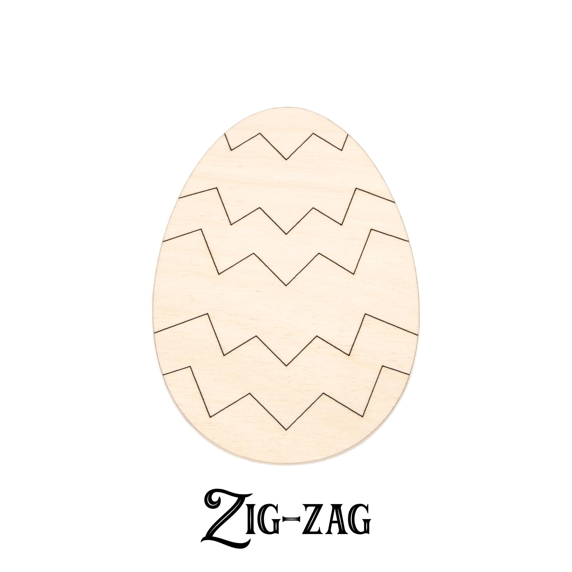 Patterned Easter Eggs Wood Cutout - Laser Cut Unfinished Craft Shape - Multiple Sizes