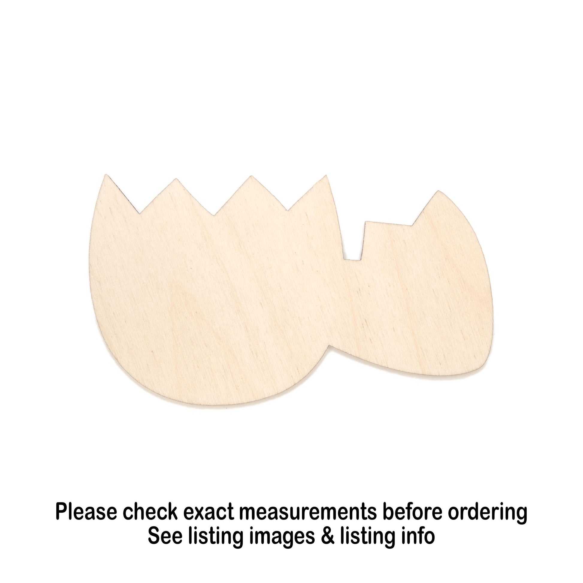 Hatched Egg Blank Wood Cutout - Laser Cut Unfinished Craft Shape - Multiple Sizes