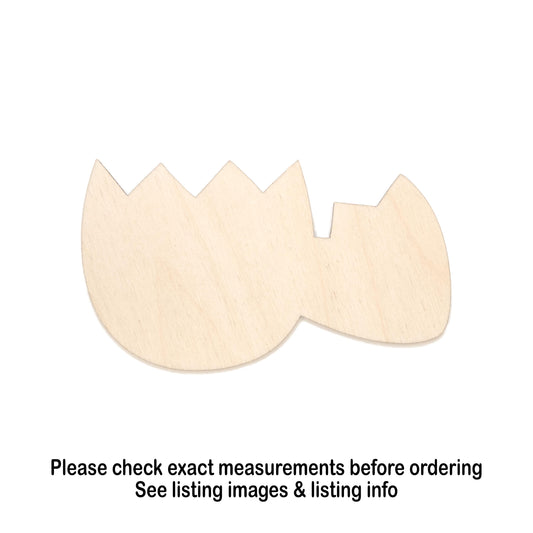 Hatched Egg Blank Wood Cutout - Laser Cut Unfinished Craft Shape - Multiple Sizes