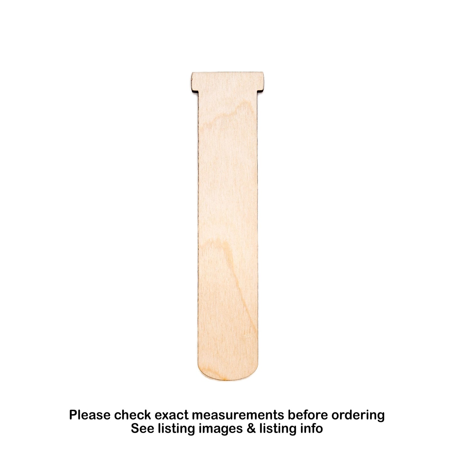 Test Tube Blank Wood Cutout - Laser Cut Unfinished Craft Shape - Multiple Sizes