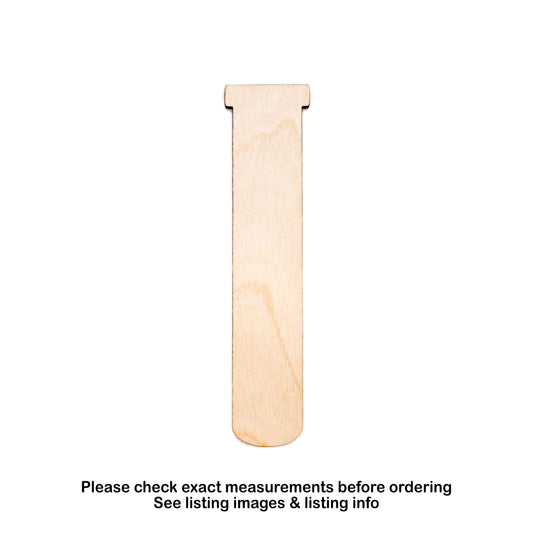 Test Tube Blank Wood Cutout - Laser Cut Unfinished Craft Shape - Multiple Sizes