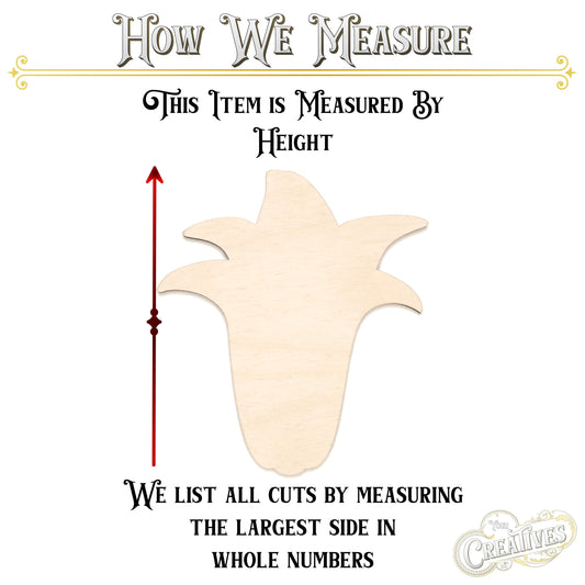 Lily Flower Tall Blank Wood Cutout - Laser Cut Unfinished Craft Shape - Multiple Sizes