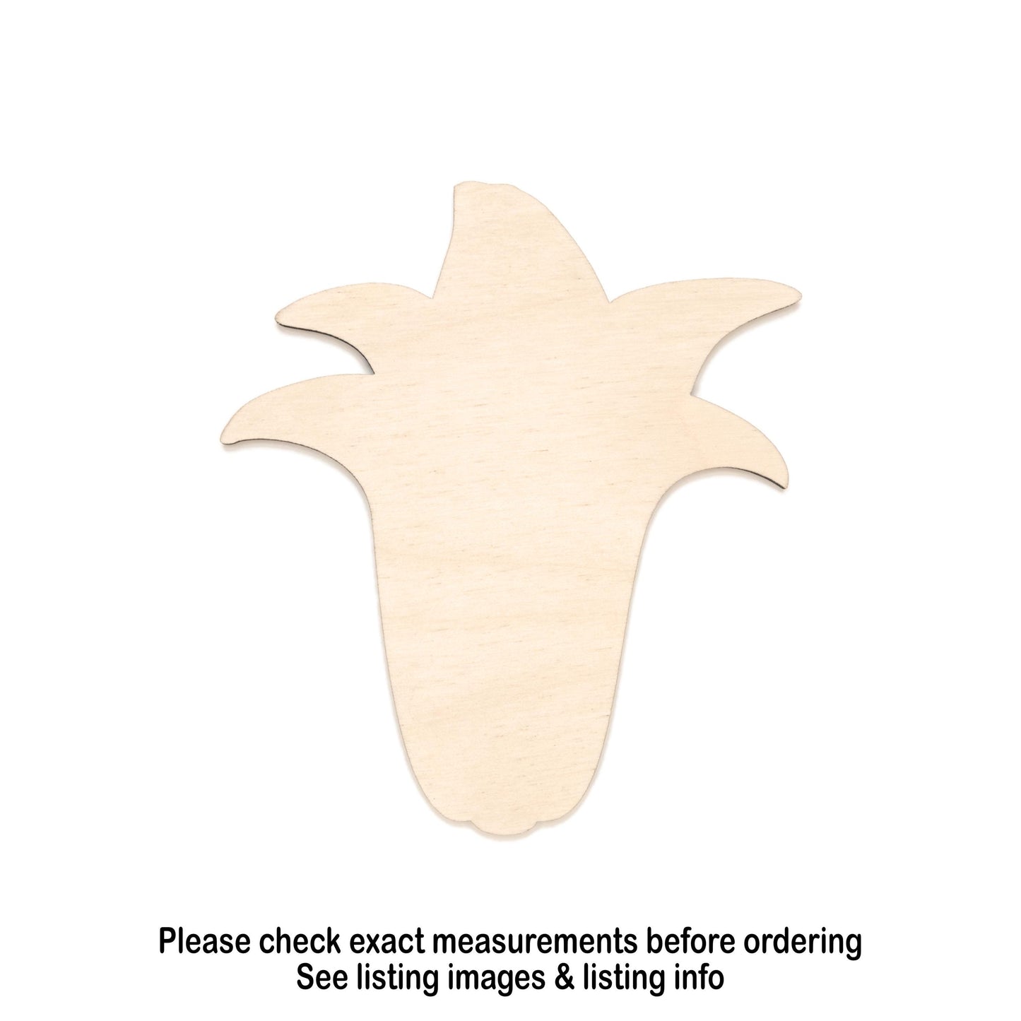 Lily Flower Tall Blank Wood Cutout - Laser Cut Unfinished Craft Shape - Multiple Sizes