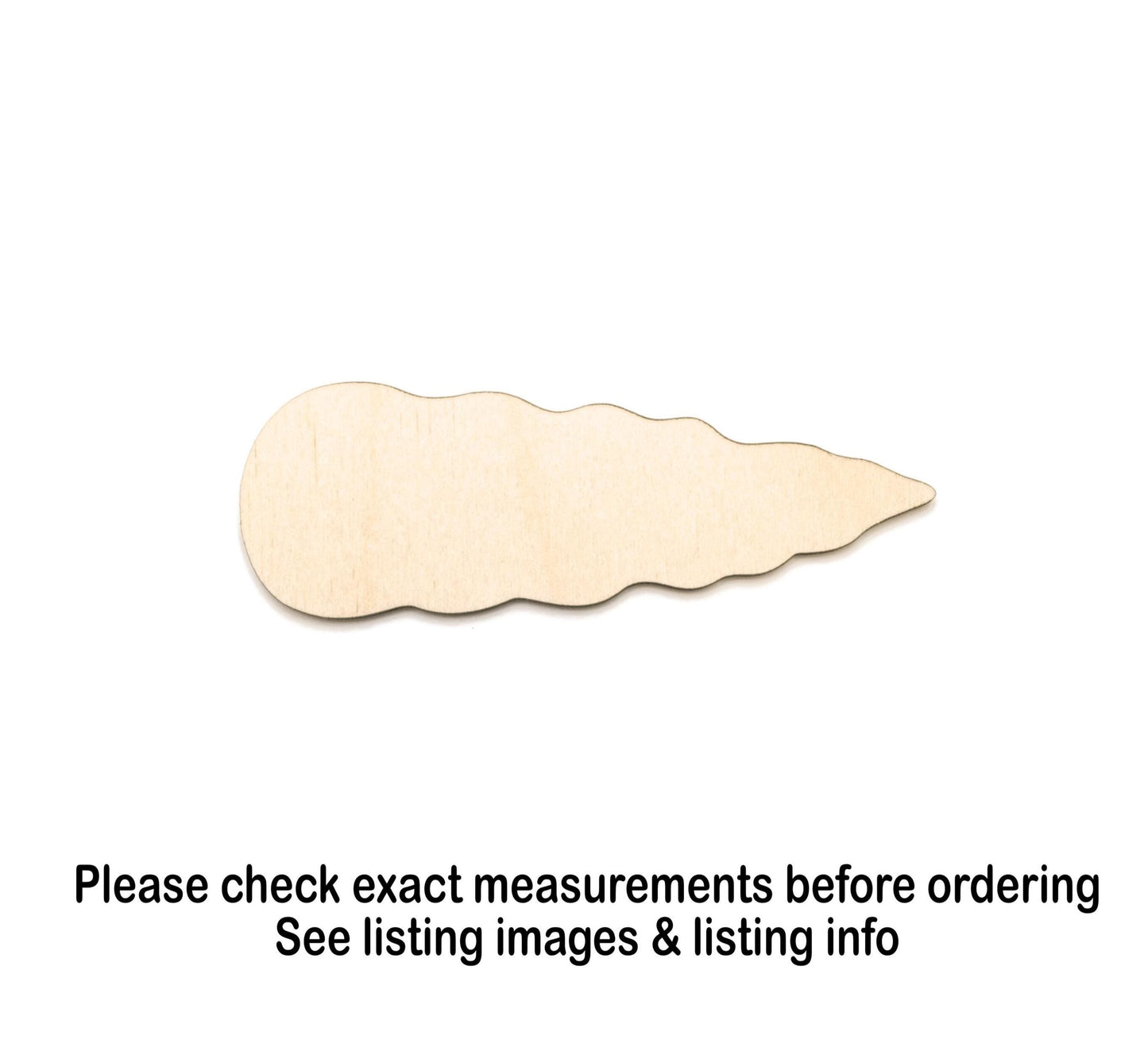 Carrot Nose Wood Cutout - Laser Cut Unfinished Craft Shape - Multiple Sizes
