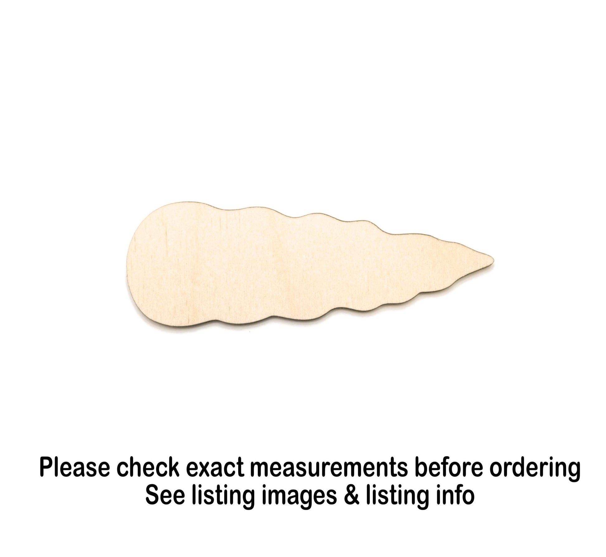 Carrot Nose Wood Cutout - Laser Cut Unfinished Craft Shape - Multiple Sizes