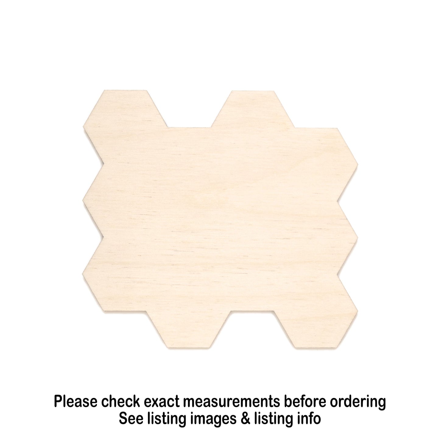 Honeycomb Blank Wood Cutout - Laser Cut Unfinished Craft Shape - Multiple Sizes