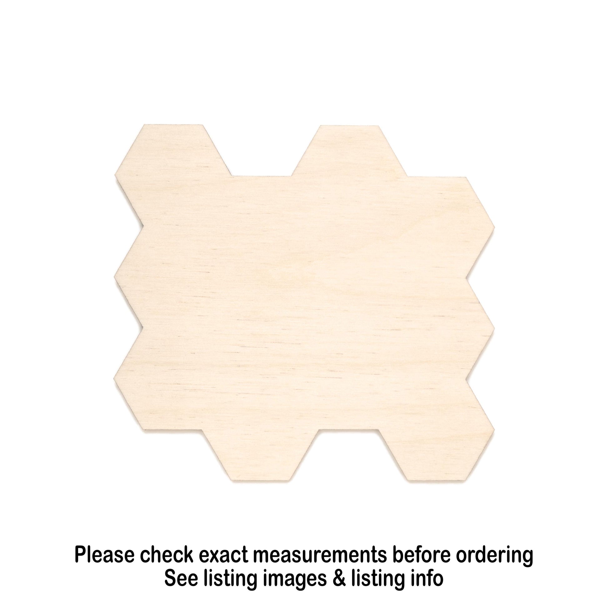 Honeycomb Blank Wood Cutout - Laser Cut Unfinished Craft Shape - Multiple Sizes