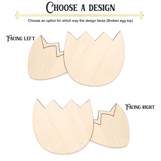 Hatched Egg Wood Cutout - Laser Cut Unfinished Craft Shape - Multiple Sizes