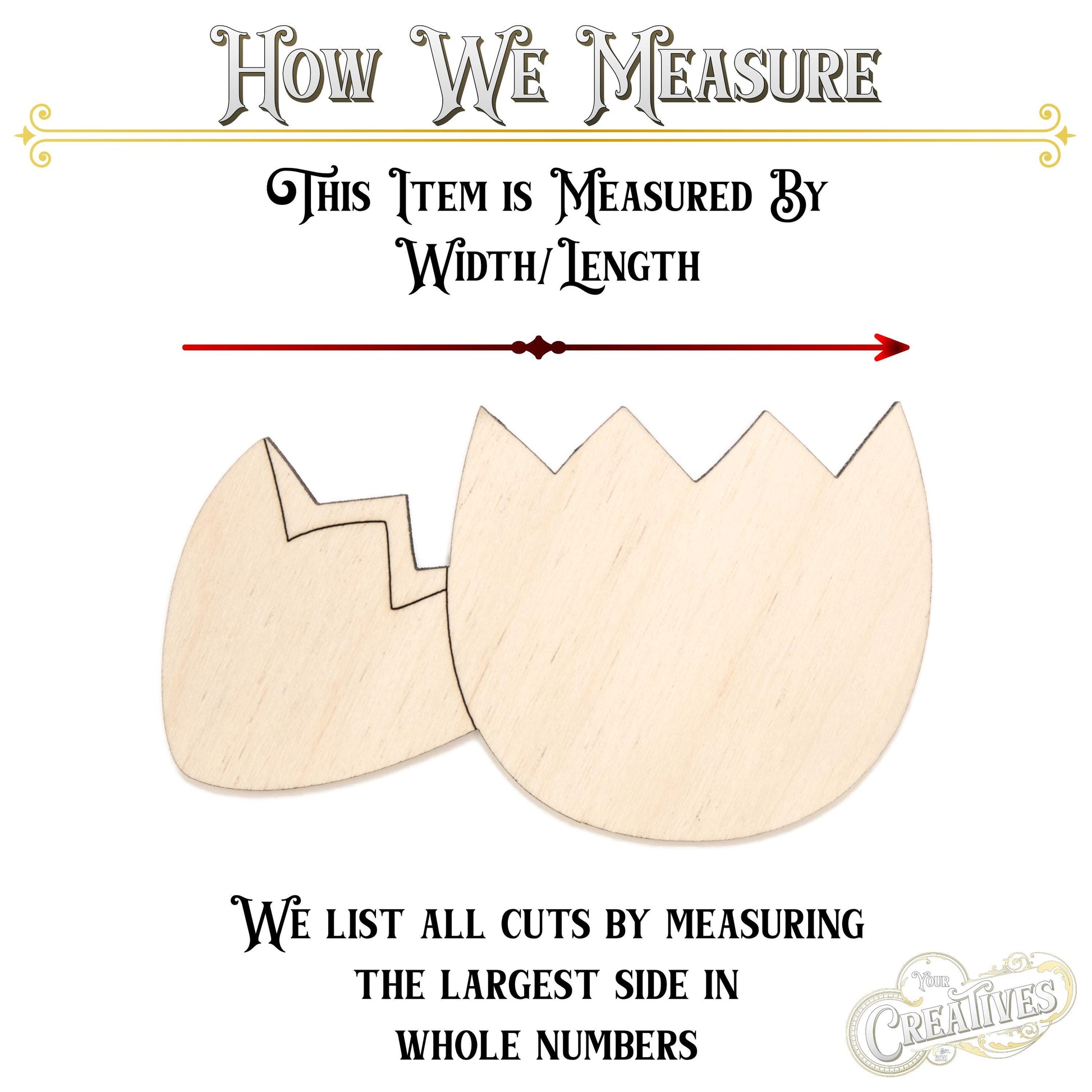 Hatched Egg Wood Cutout - Laser Cut Unfinished Craft Shape - Multiple Sizes