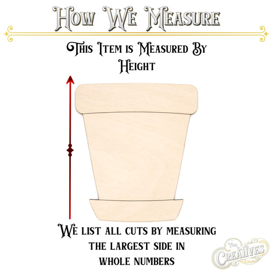 Planter Wood Cutout - Laser Cut Unfinished Craft Shape - Multiple Sizes