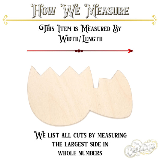 Hatched Egg Blank Wood Cutout - Laser Cut Unfinished Craft Shape - Multiple Sizes