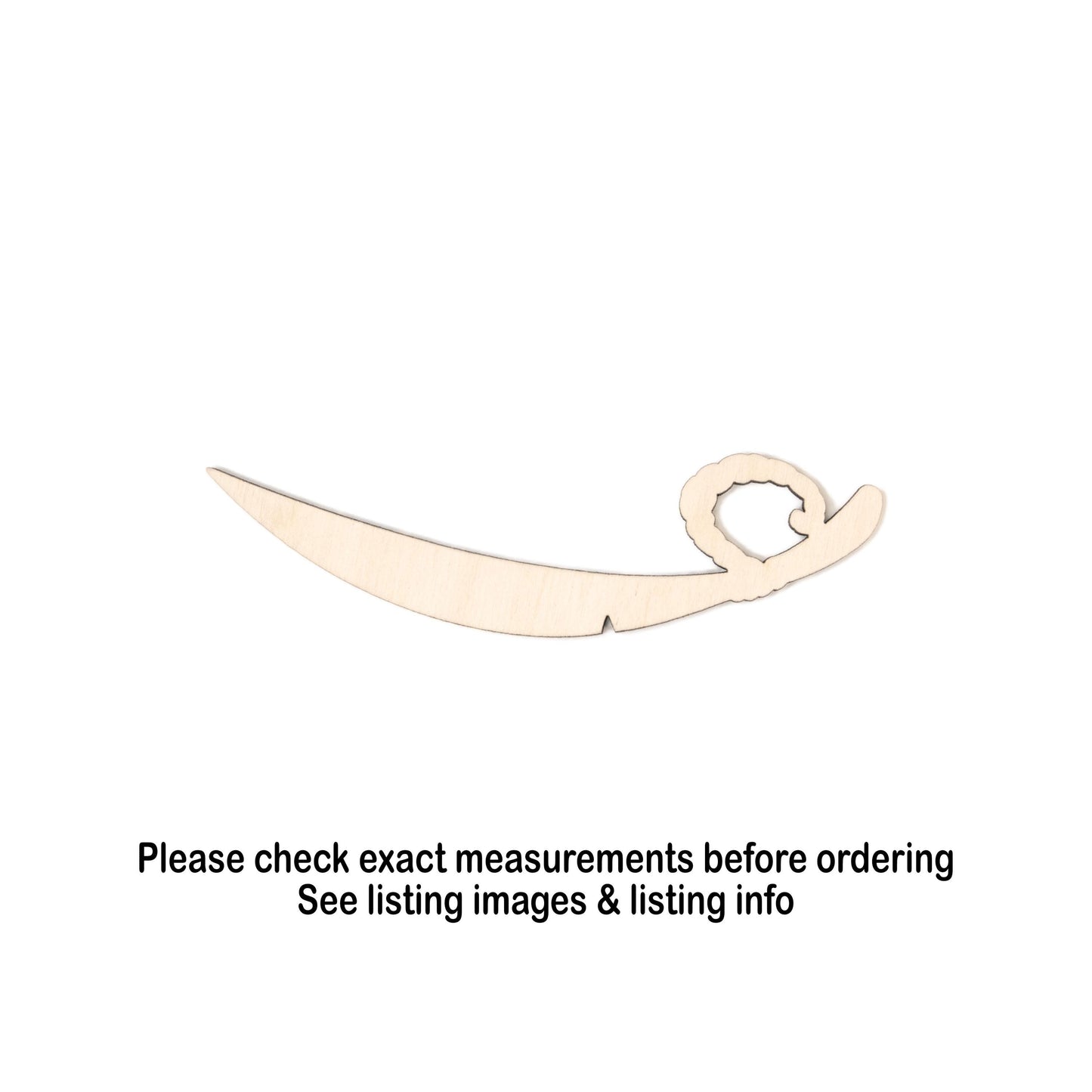 Sword Blank Wood Cutout - Pirate Sword - Laser Cut Unfinished Wood Shape - Multiple Sizes