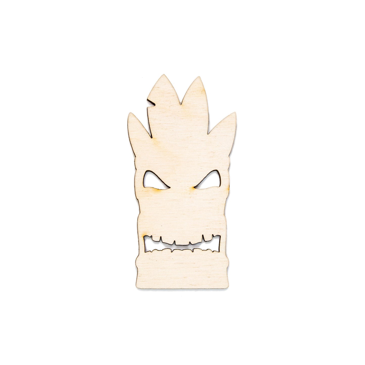 Tiki Head Blank Wood Cutout - Laser Cut Unfinished Craft Shape - Multiple Sizes