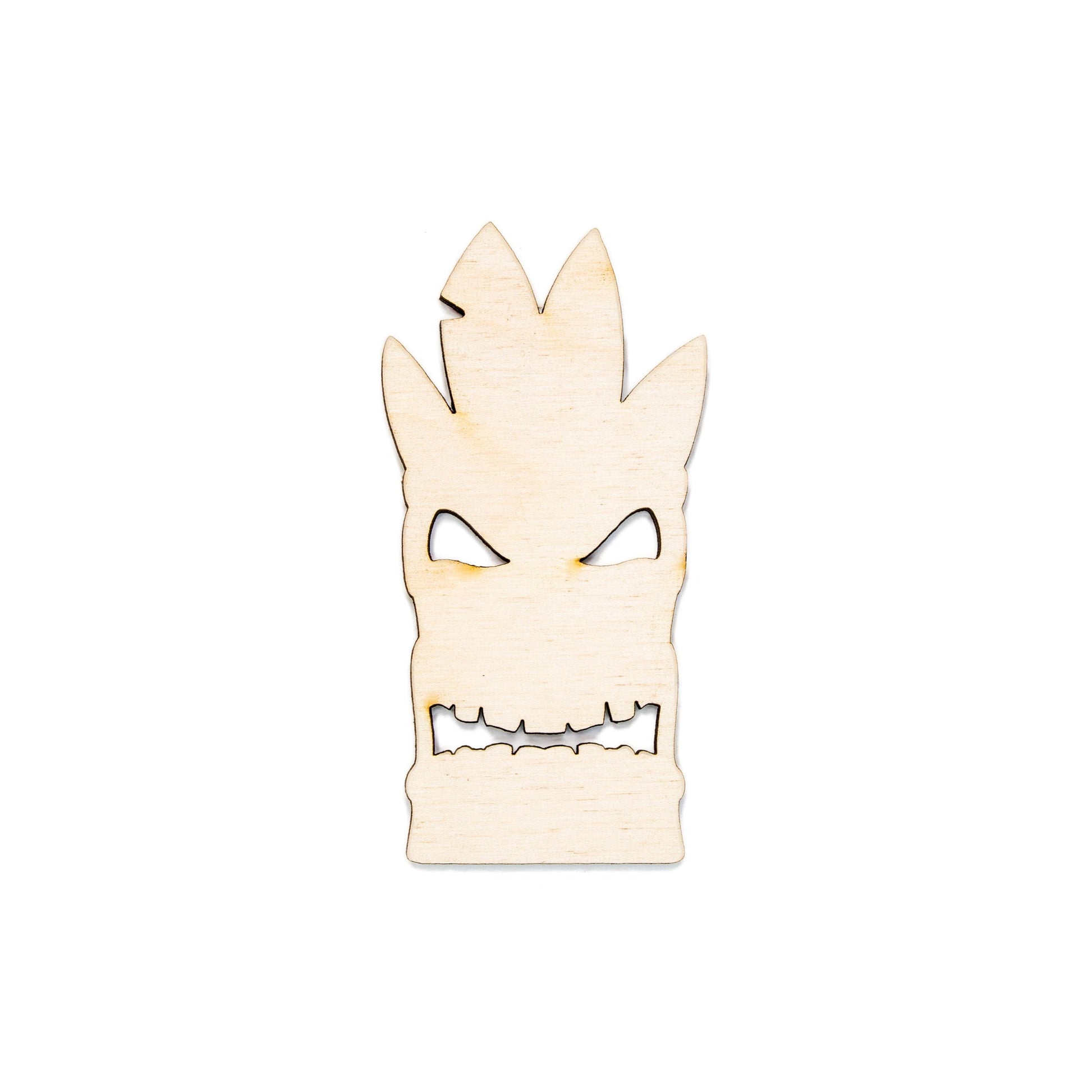 Tiki Head Blank Wood Cutout - Laser Cut Unfinished Craft Shape - Multiple Sizes