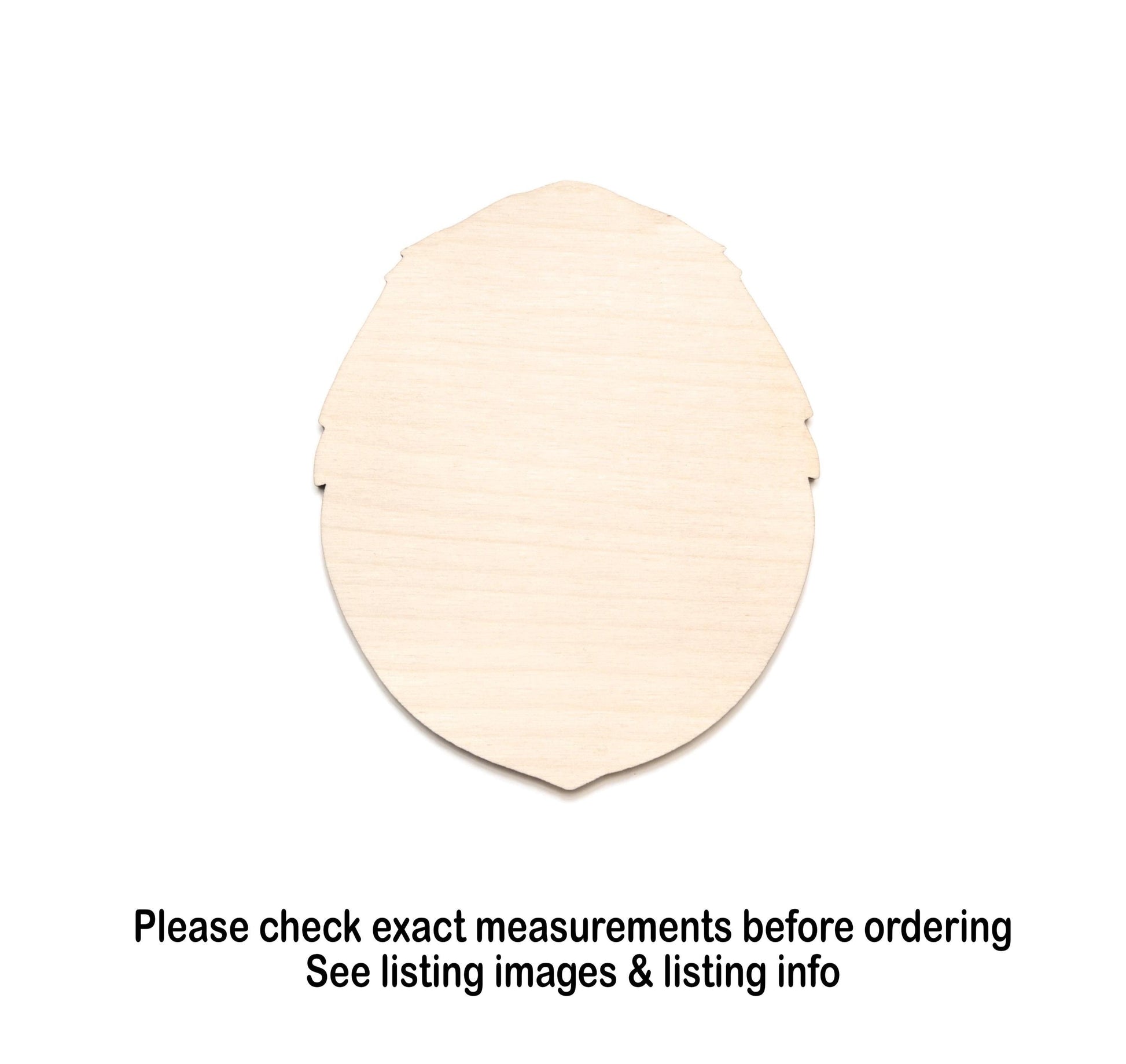 Coconut Blank Wood Cutout - Laser Cut Unfinished Craft Shape - Multiple Sizes