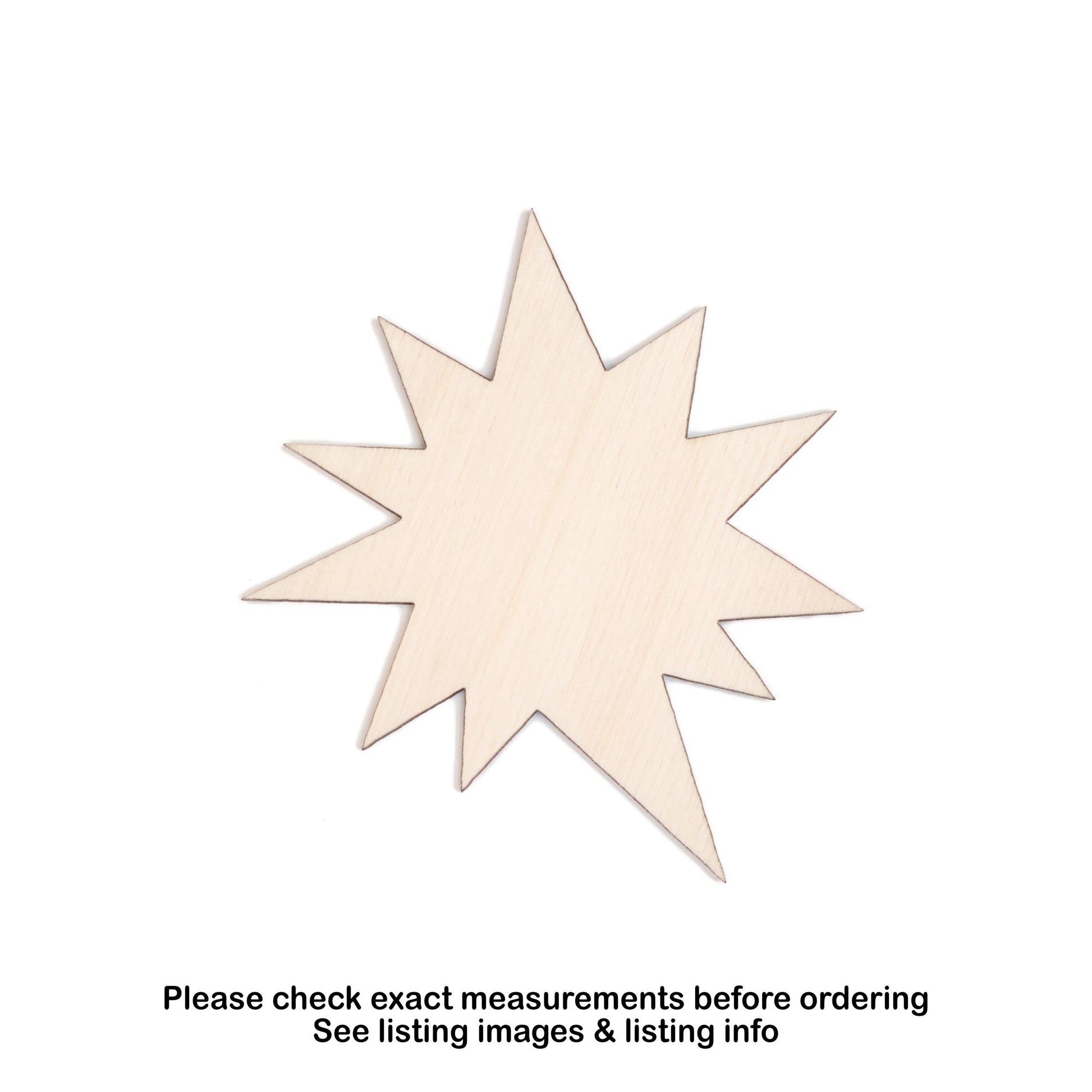 Angry Speech Bubble Blank Wood Cutout - Laser Cut Unfinished Craft Shape - Multiple Sizes