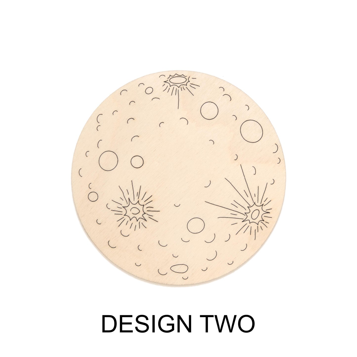 Moon Wood Cutout - Laser Cut Unfinished Craft Shape - Multiple Sizes