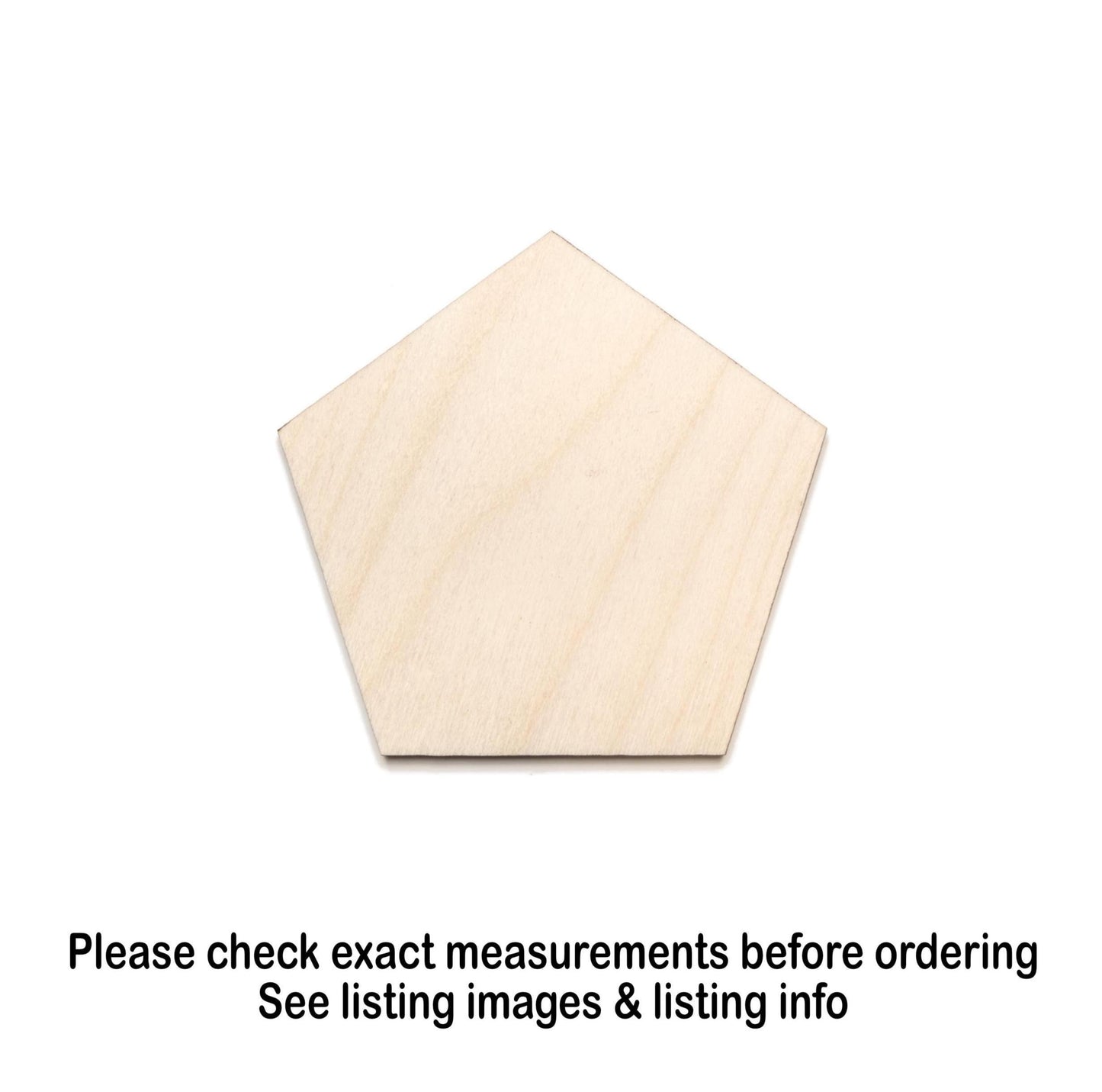 Polygon Wood Cutout - Laser Cut Unfinished Craft Shape - Multiple Sizes