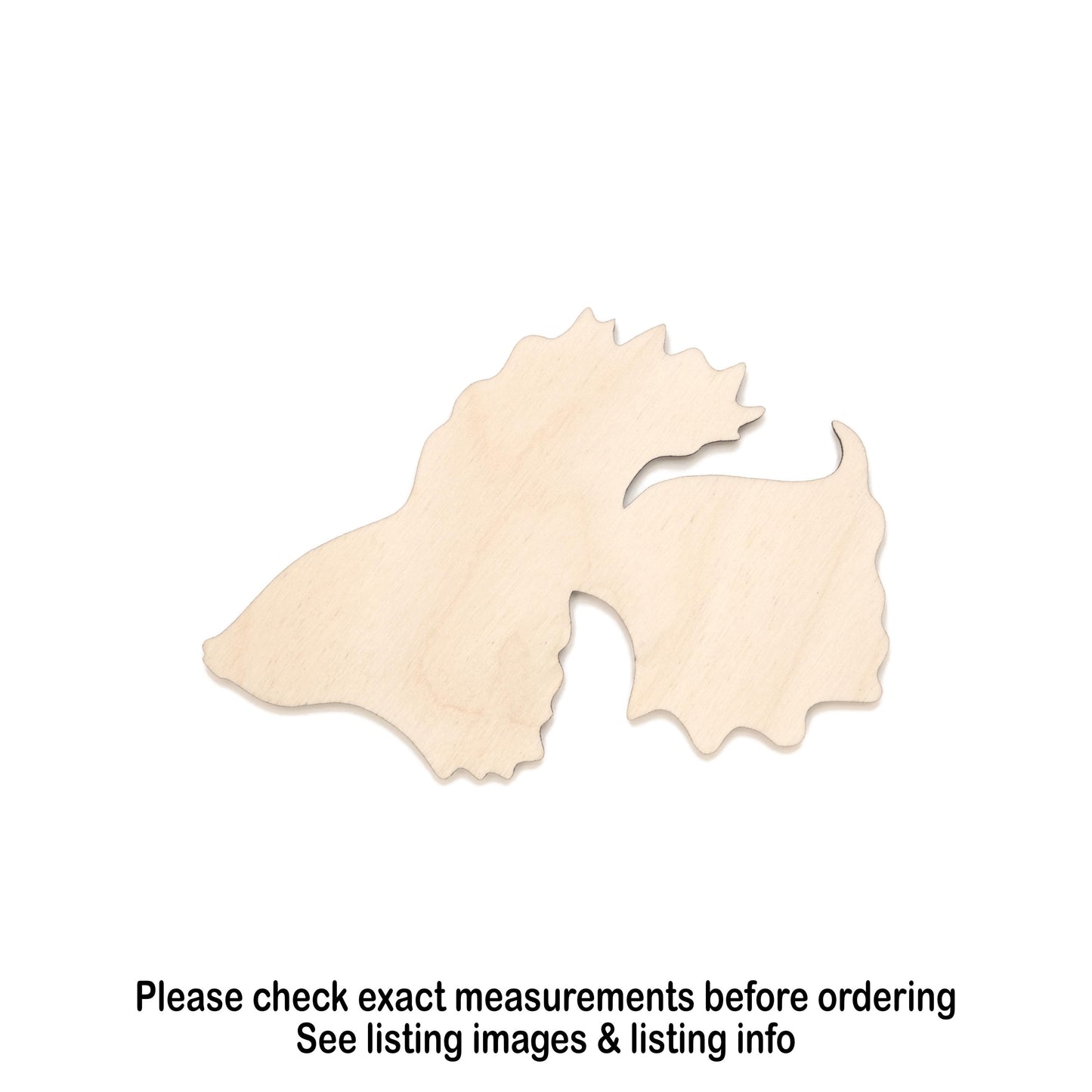 Betta Fish Blank Wood Cutout- Laser Cut Unfinished Craft Shape - Multiple Sizes