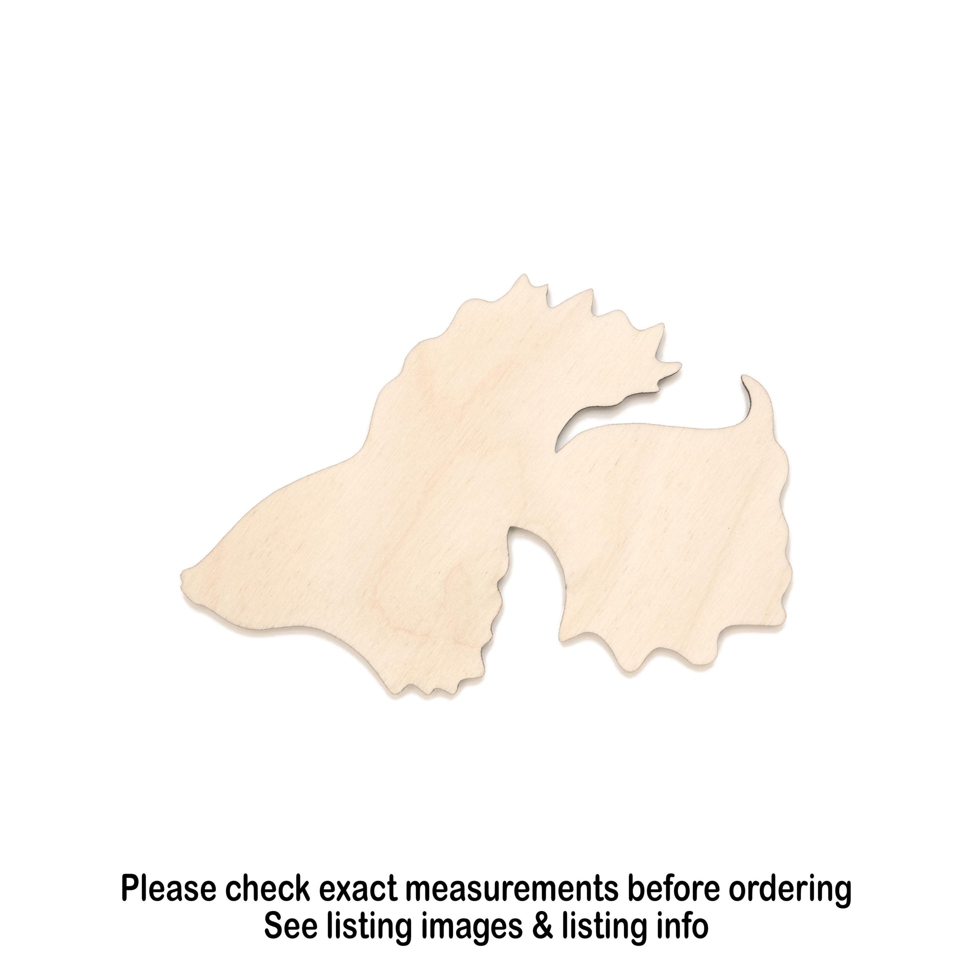 Betta Fish Blank Wood Cutout- Laser Cut Unfinished Craft Shape - Multiple Sizes