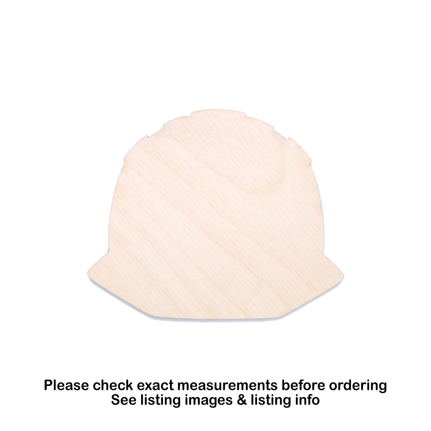 Hard Hat Blank Wood Cutout - Laser Cut Unfinished Craft Shape - Multiple Sizes