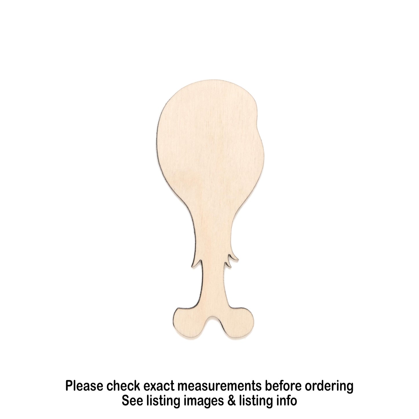 Drumstick Blank Wood Cutout - Laser Cut Unfinished Craft Shape - Multiple Sizes