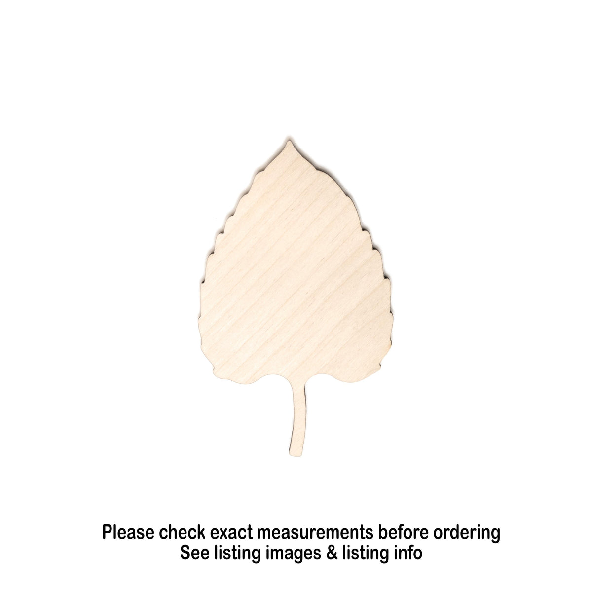 Sunflower Leaf Blank Wood Cutout - Laser Cut Unfinished Craft Shape - Multiple Sizes