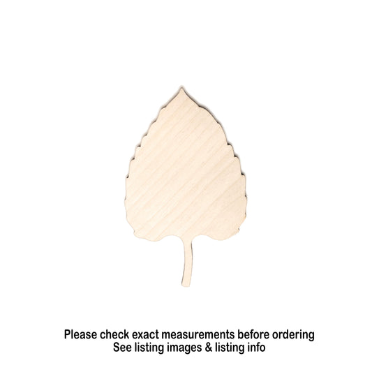 Sunflower Leaf Blank Wood Cutout - Laser Cut Unfinished Craft Shape - Multiple Sizes