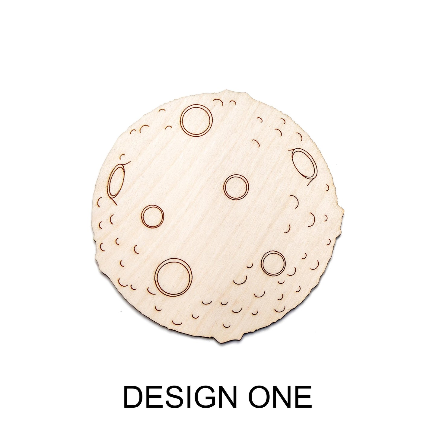 Moon Wood Cutout - Laser Cut Unfinished Craft Shape - Multiple Sizes