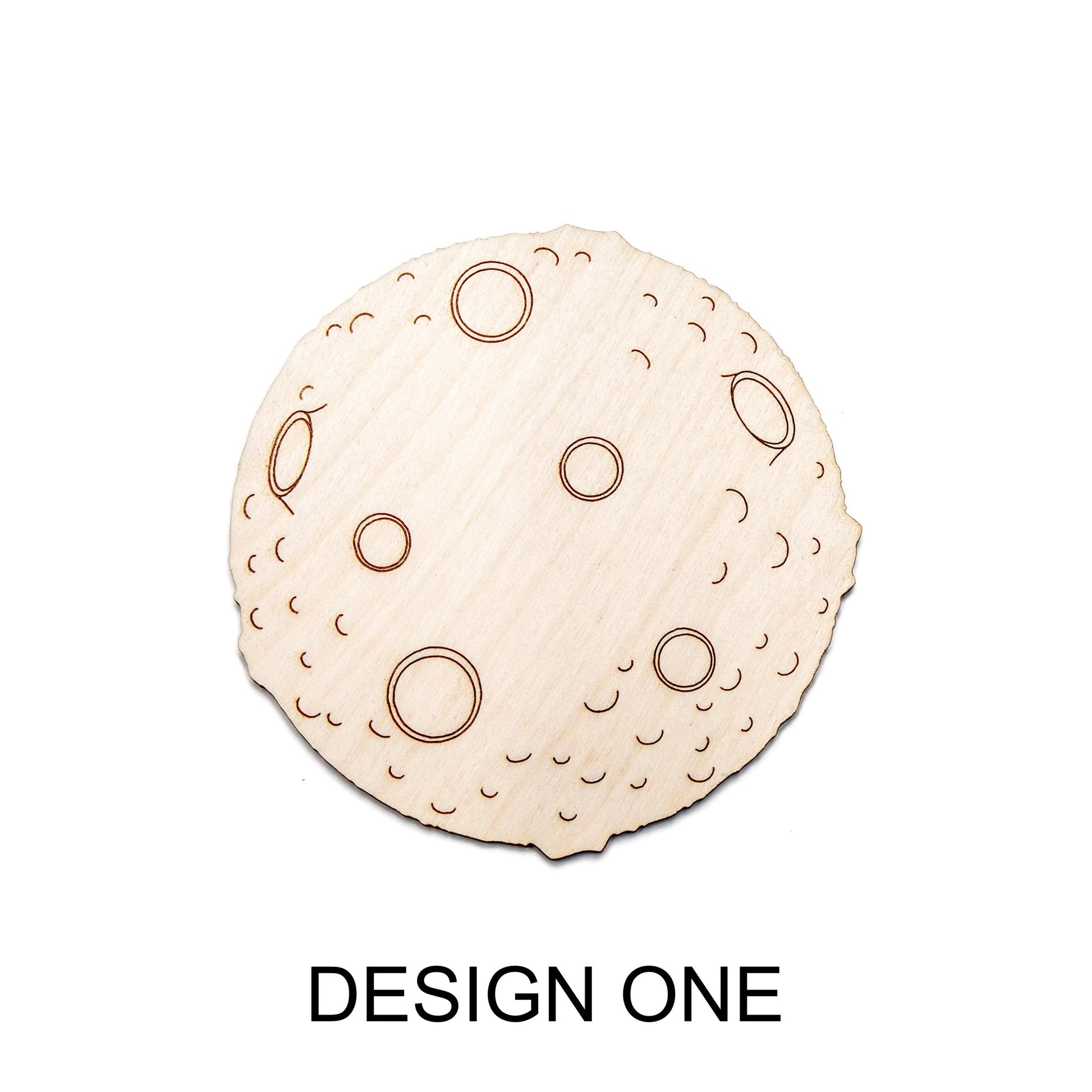 Moon Wood Cutout - Laser Cut Unfinished Craft Shape - Multiple Sizes
