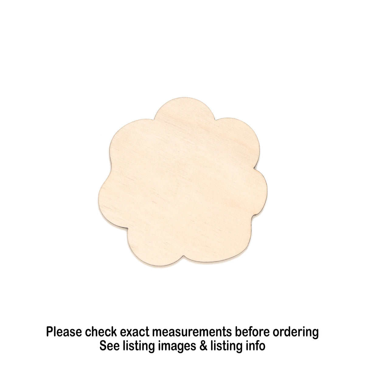 Bunny Tail Blank Wood Cutout- Laser Cut Unfinished Craft Shape - Multiple Sizes