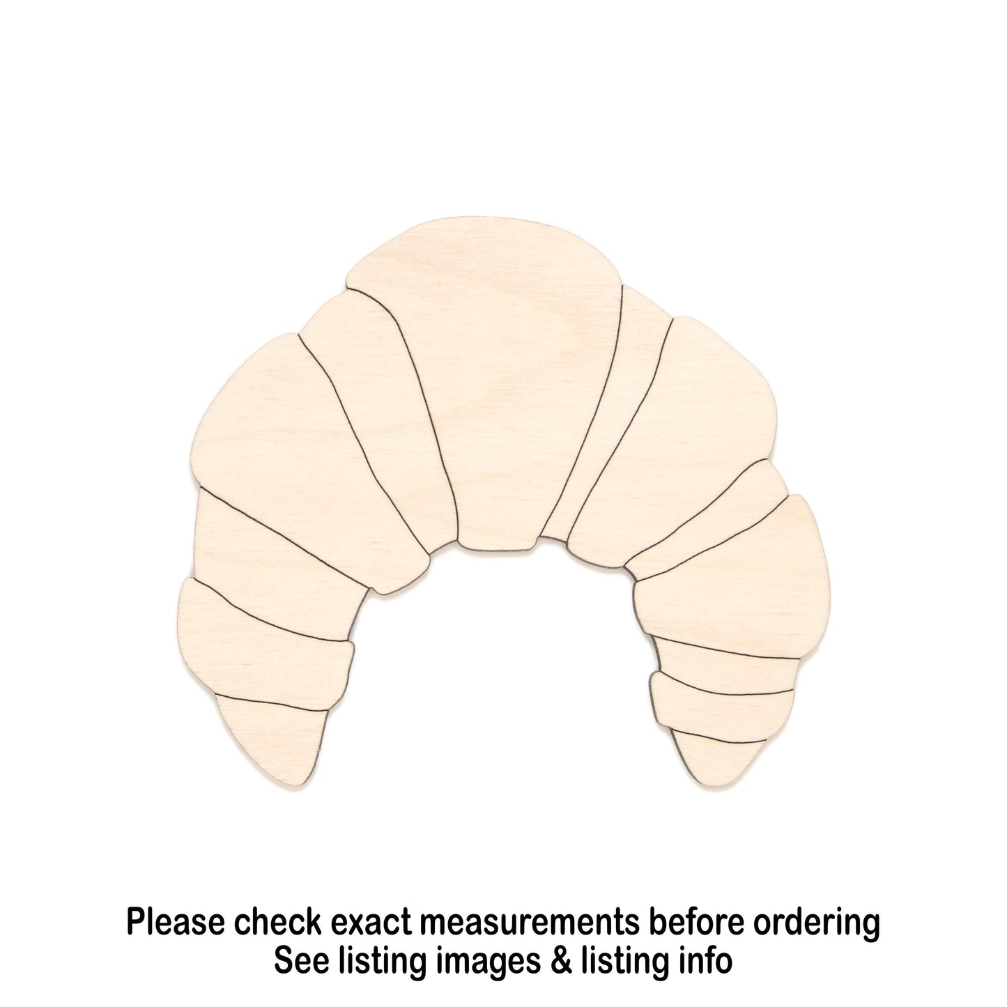 Croissant Arch Wood Cutout - Laser Cut Unfinished Craft Shape - Multiple Sizes