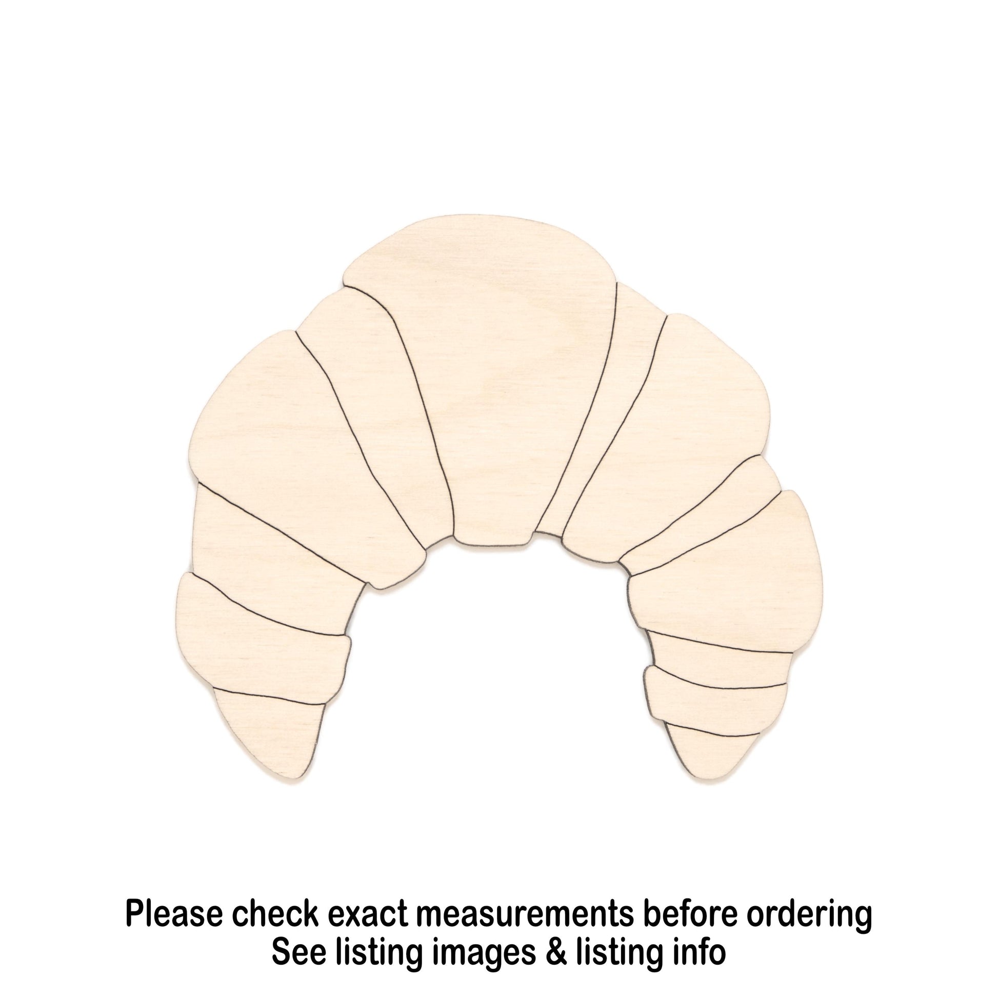 Croissant Arch Wood Cutout - Laser Cut Unfinished Craft Shape - Multiple Sizes